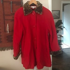Vintage red A line type coat