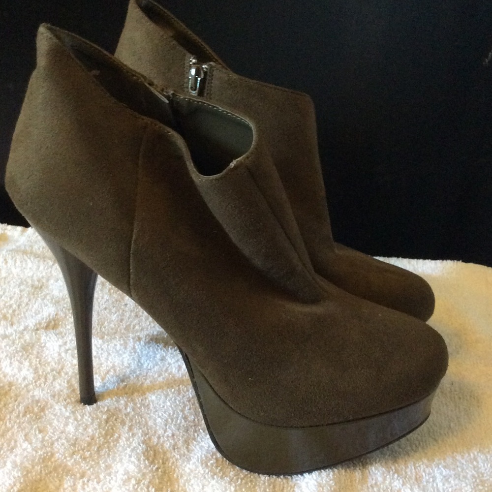suede high heel boots