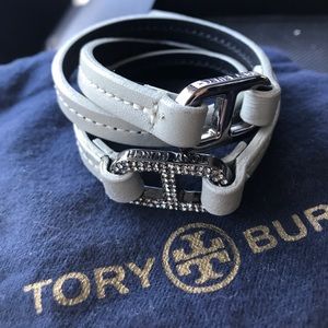 Authentic Tory Burch leather wrap bracelet.