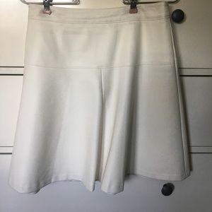 Banana Republic White Leather Skirt
