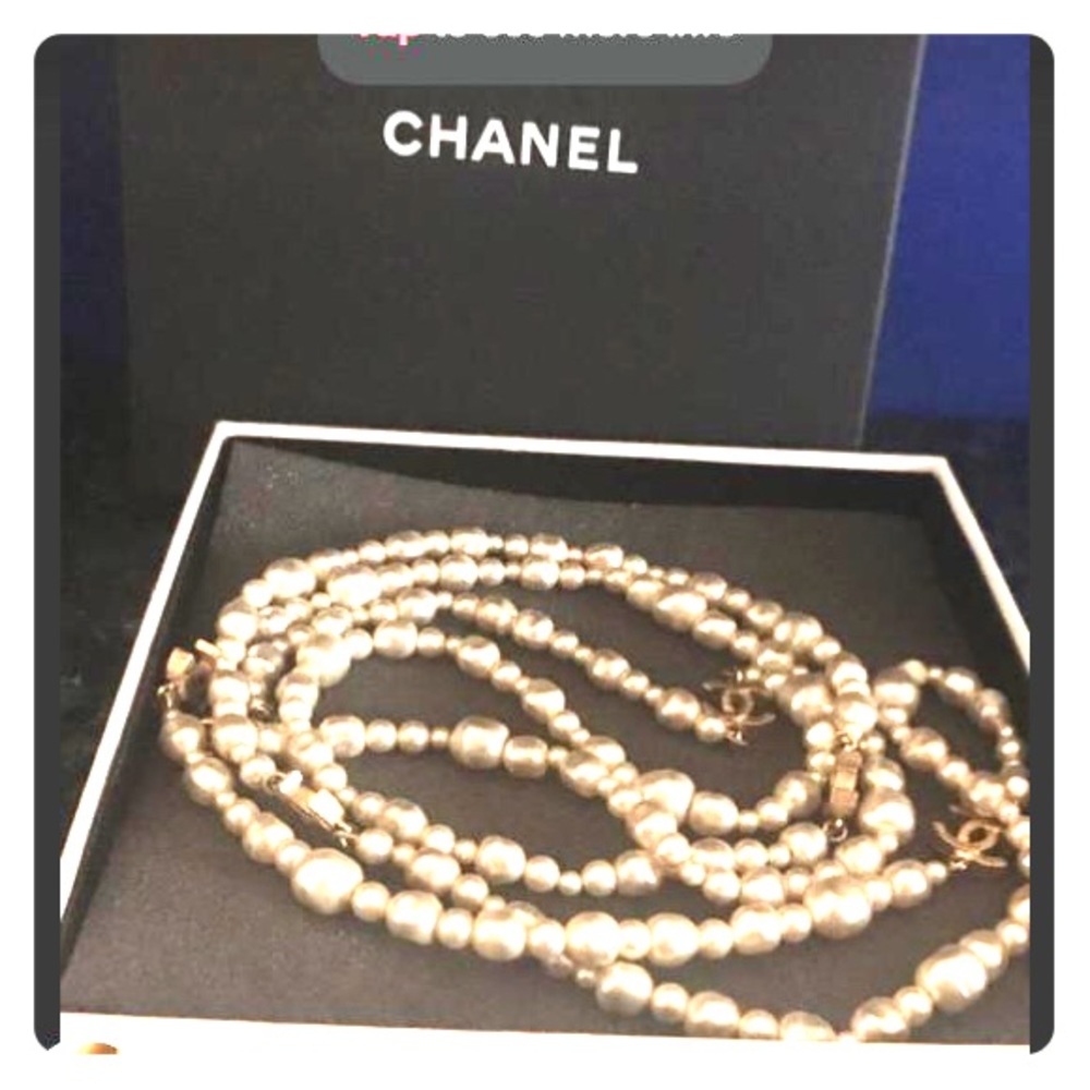 Chanel limited original pearl bead chain