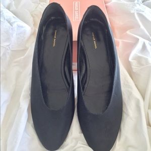 Mansur gavriel black fabric shoes size 9 or 40