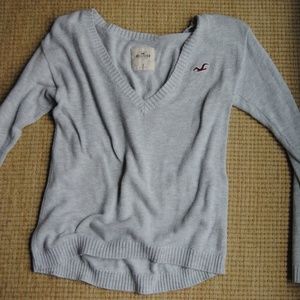Gray Hollister V-Neck Sweater