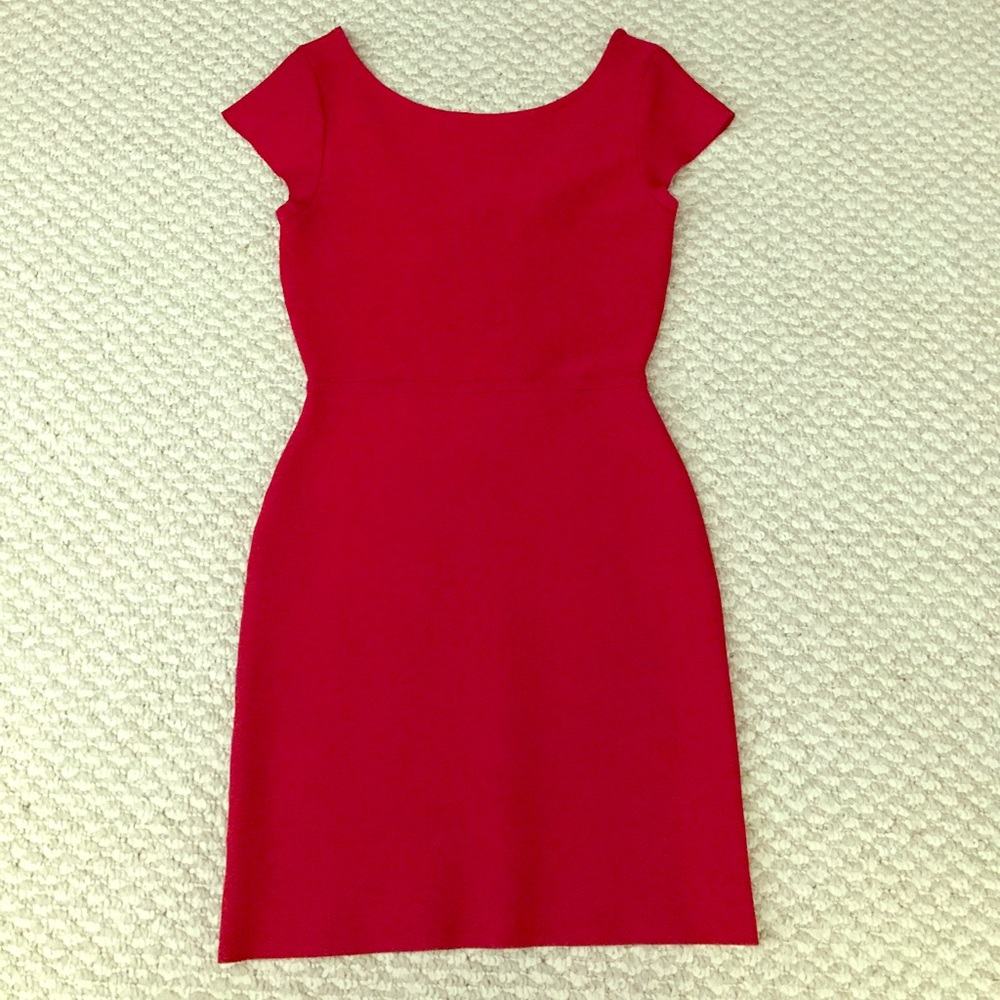 Red spandex mini dress