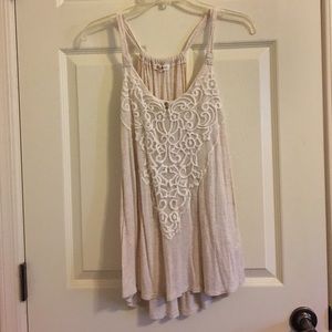 Cream spaghetti strap shirt