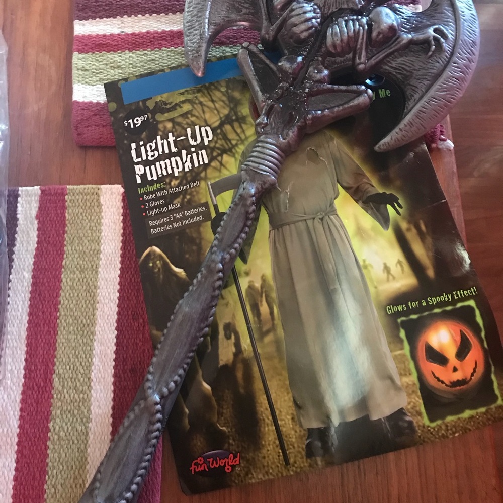 Light up pumpkin costume.