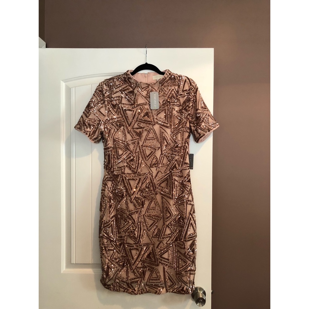 Rose Gold Sequins Dress Forever 21