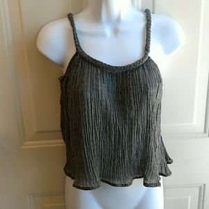 UO Staring At Stars gray cropped sheer top UO Staring At Stars gray cropped sheer top
