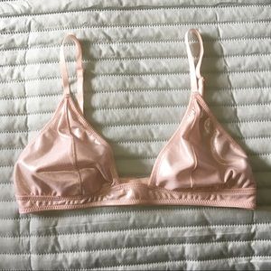 Pink Bralette / Metallic bralette