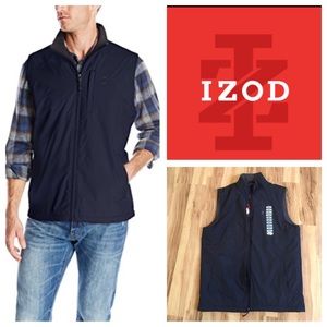 IZOD men's performance black zippered vest size S