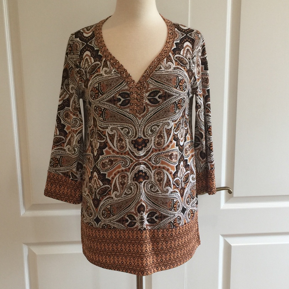 Ellen Tracy Tunic Blouse