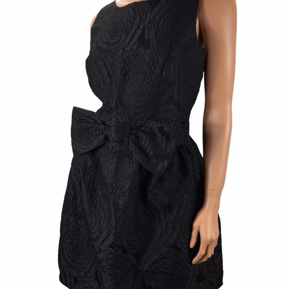 NWT Spiegel Black Sleeveless Size 8 Embossed Dress