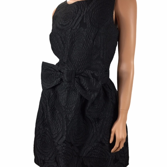 NWT Spiegel Black Sleeveless Size 8 Embossed Dress - Picture 1 of 8