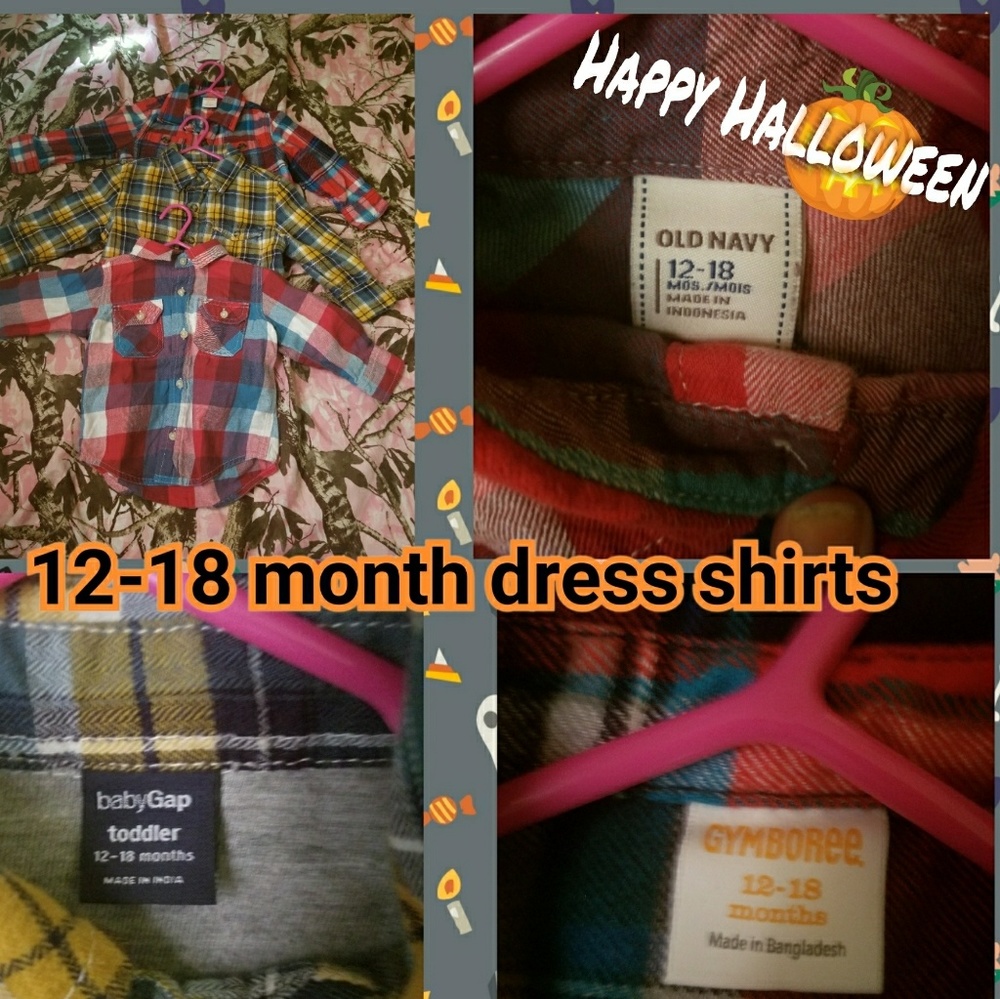 **SOLD**Baby boy 12-18 month dress shirts!