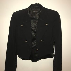 Black BCBG military style blazer XXS