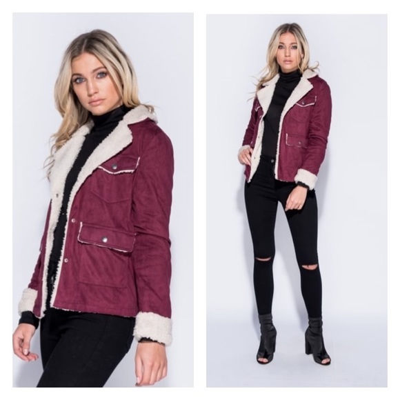 Suedette Borg Lined Jacket - Picture 2 of 3