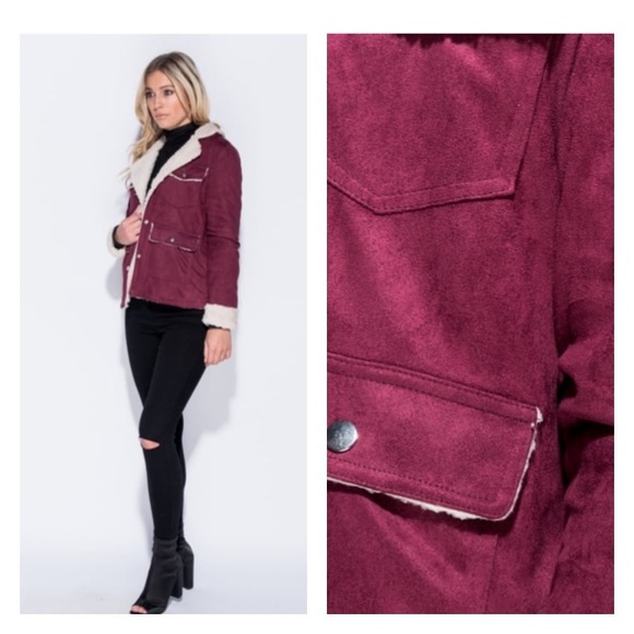 Suedette Borg Lined Jacket - Picture 3 of 3