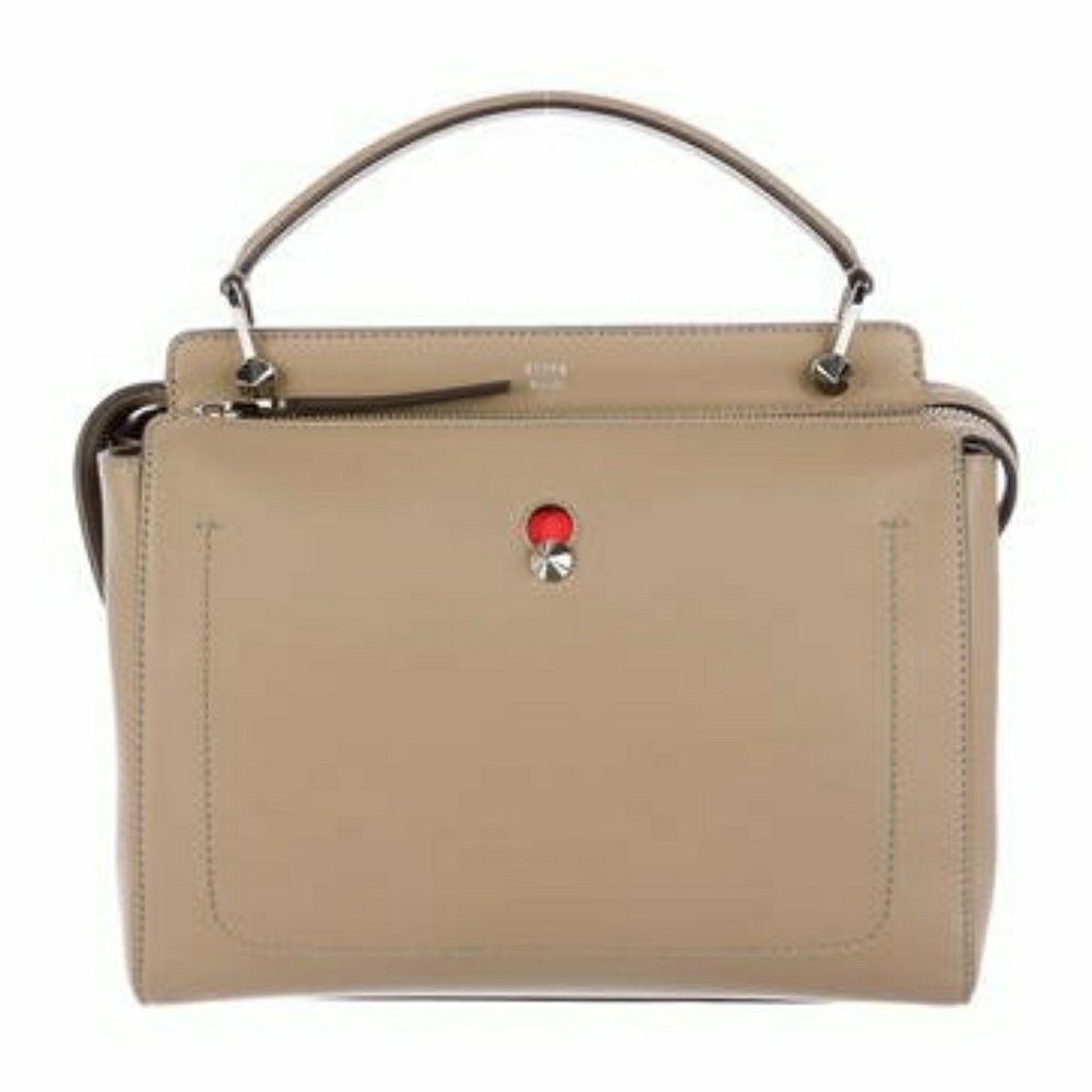Brand New Fendi Dotcom Beige Handbag