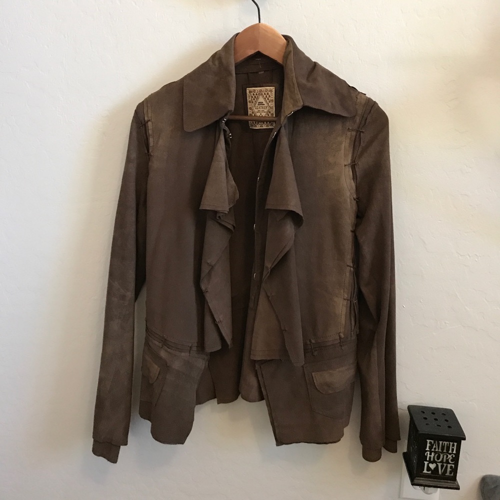 Free People Genuine Leather Suede Jacket