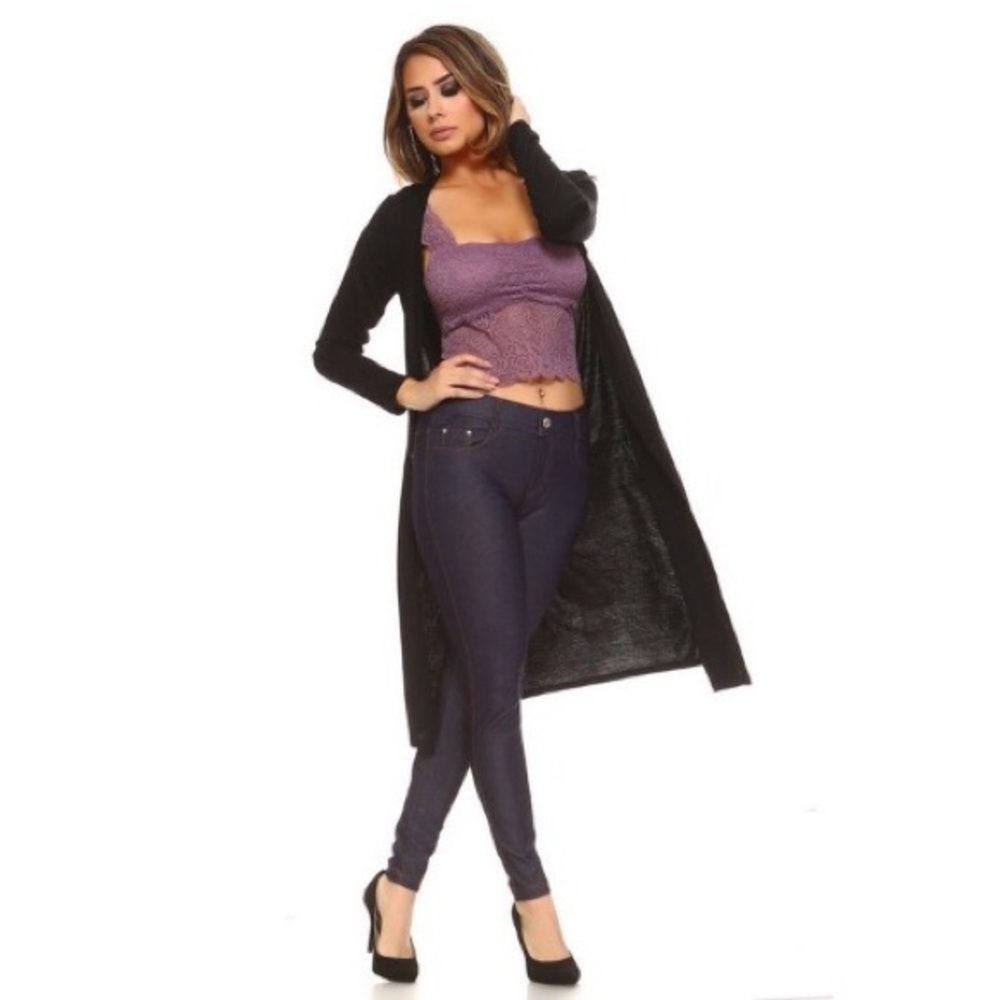 🎉CLEARANCE🎉Long Sleeve Jersey Knit Long Cardigan - Picture 2 of 4
