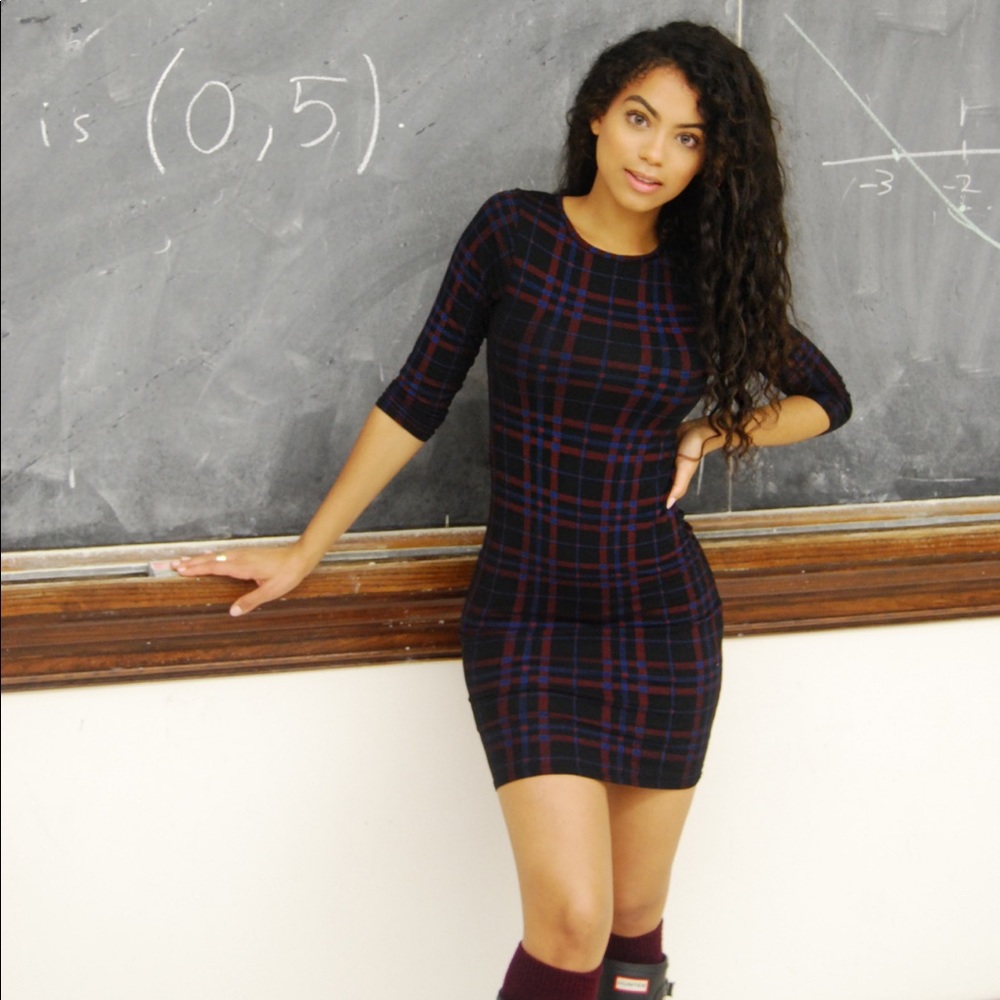 Sexy Plaid Bodycon
