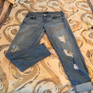 Distressed jeans