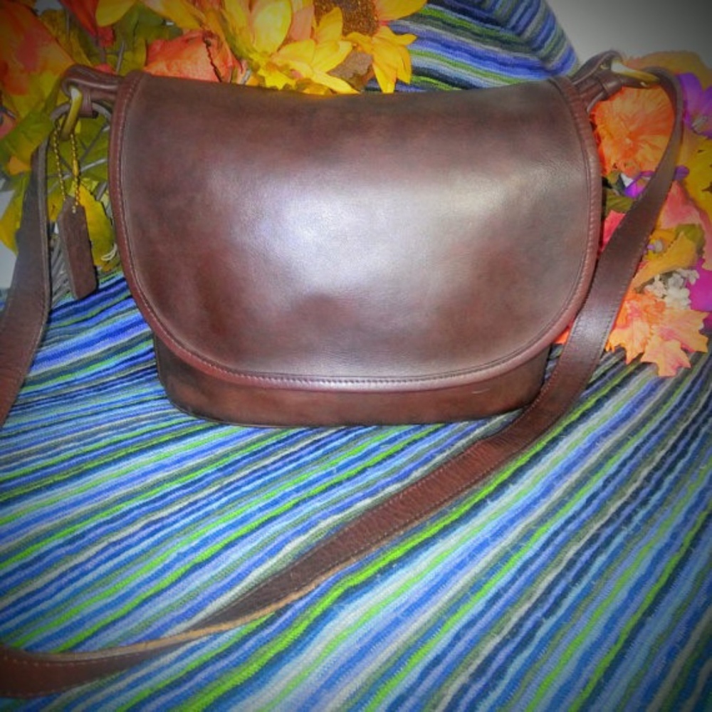 SOLD Genuine Vintage Coach Fletcher Saddle Bag