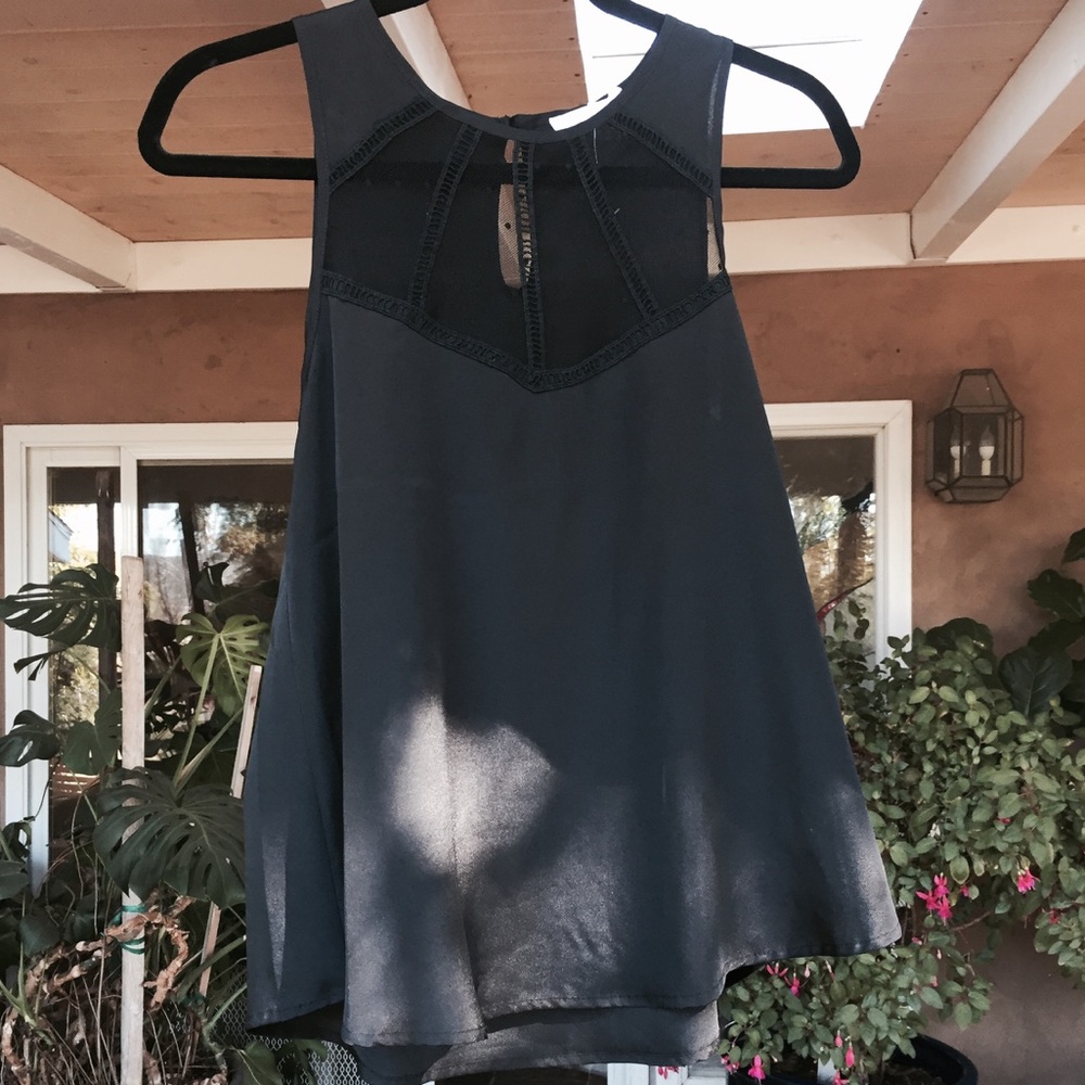 Lush Black Lace Cutout Blouse from Nordstrom.