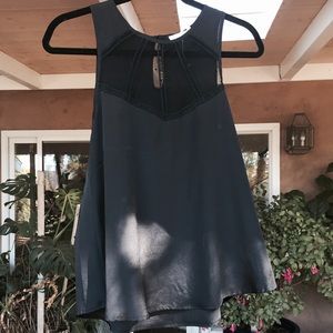 Lush Black Lace Cutout Blouse from Nordstrom.