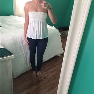 American Eagle beaded strapless Top ✨