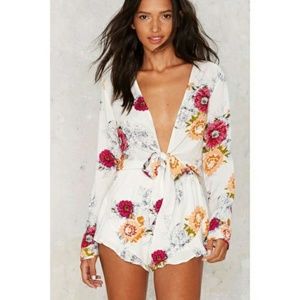 White floral romper