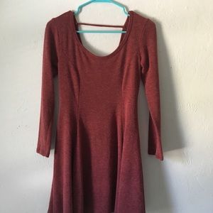 maroon dress