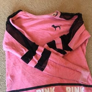 PINK long sleeve peekaboo shirt