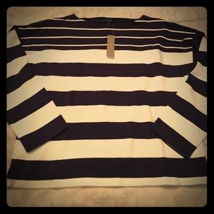 NWT JCrew stripe oversized sweatshirt