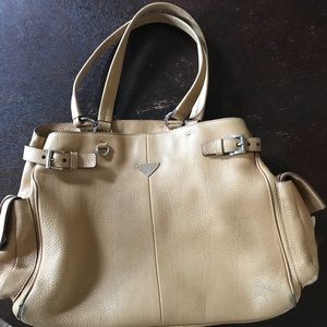 Prada Light Beige shoulder bag with side pockets