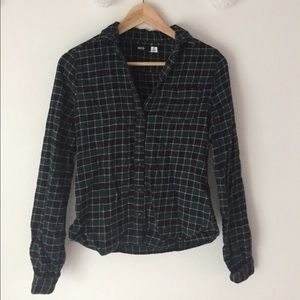BDG Green and Black Flannel