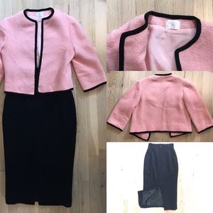 Vintage 90's wool skirt and jacket set XS