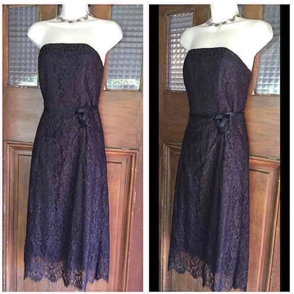 Jenny Yoo lace dress bridesmaid wedding black M