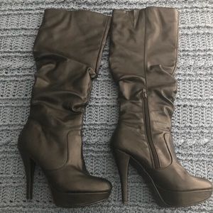 Black platform boots