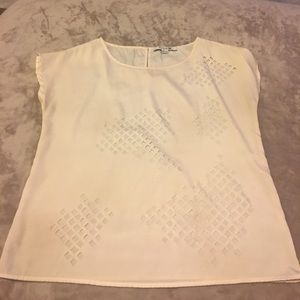 FOREVER 21 cutout cream top