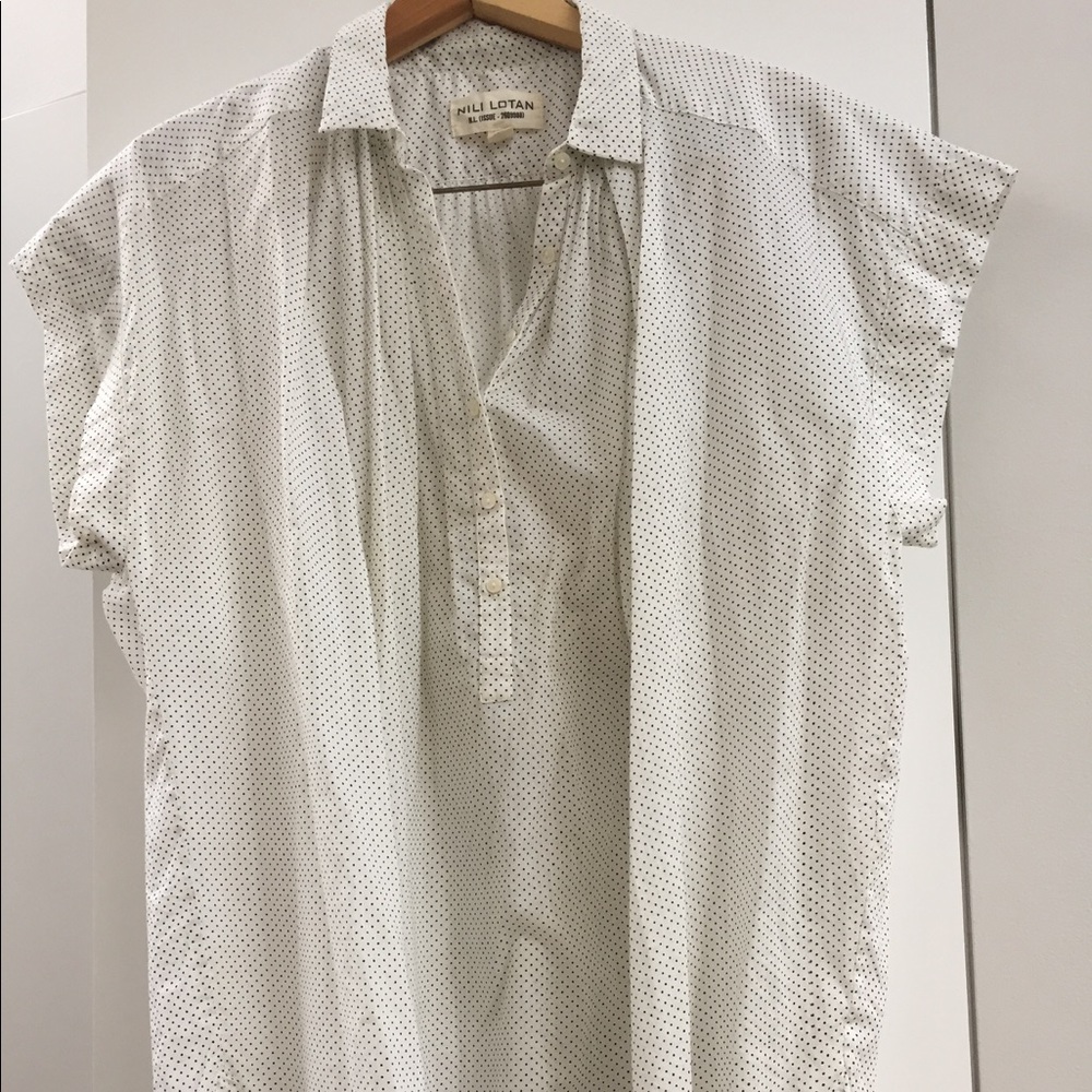 Nili Lotan polka dot button up