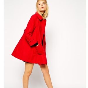 ASOS Red Swing Coat