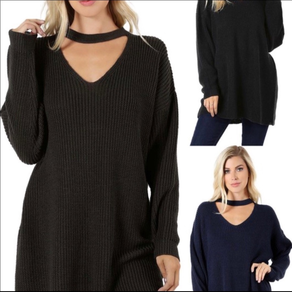 Oversized Choker Sweater