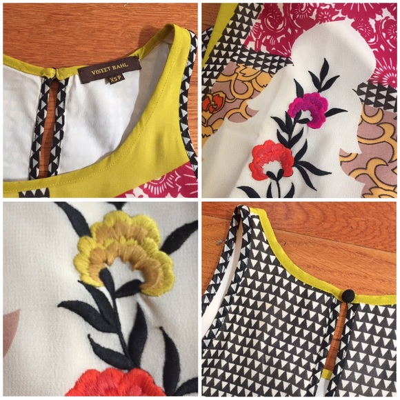 SOLD / Anthropologie Jardin Swing Tank Vineet Bahl - Picture 4 of 4