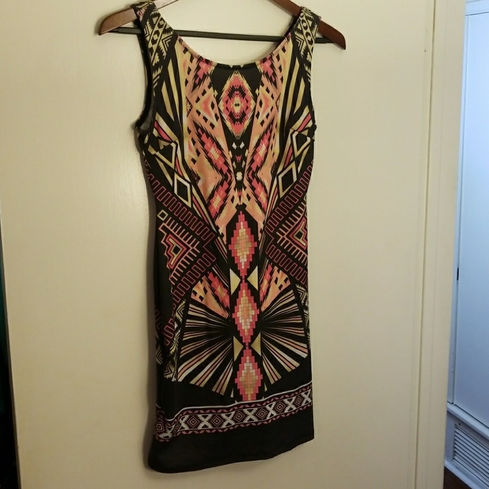 Cool Aztec Design Party Dress