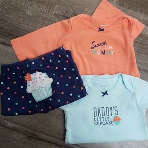 Baby girl 3 piece matching set. 3 month
