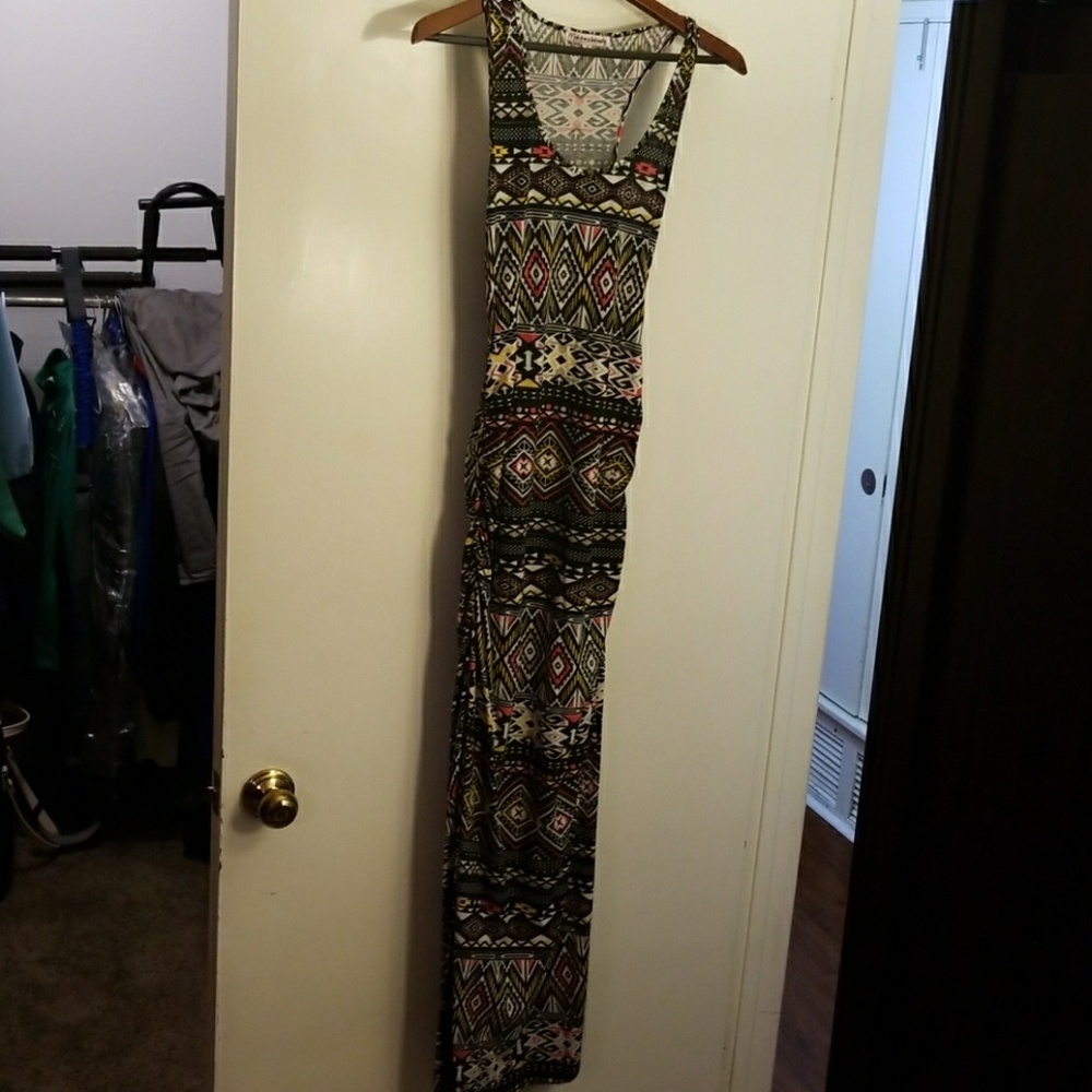 Long Maxi Dress with cinched sides