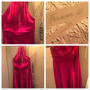 Bright red forever 21 silky dress