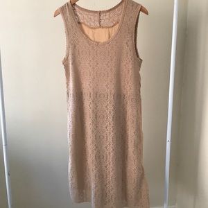 Tan cotton boho dress