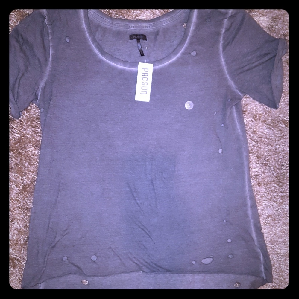 PacSun Distressed Scoopneck Tee